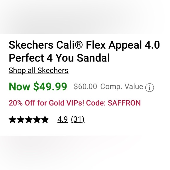 NWT Cali from Skechers Yoga Foam “Perfect 4 You” black sandals, size 6 - Picture 9 of 11